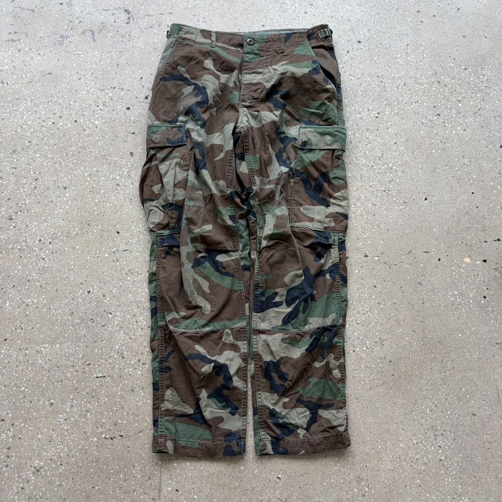 Vintage 80s US Army Camo Grunge Cargo Pants 31x30